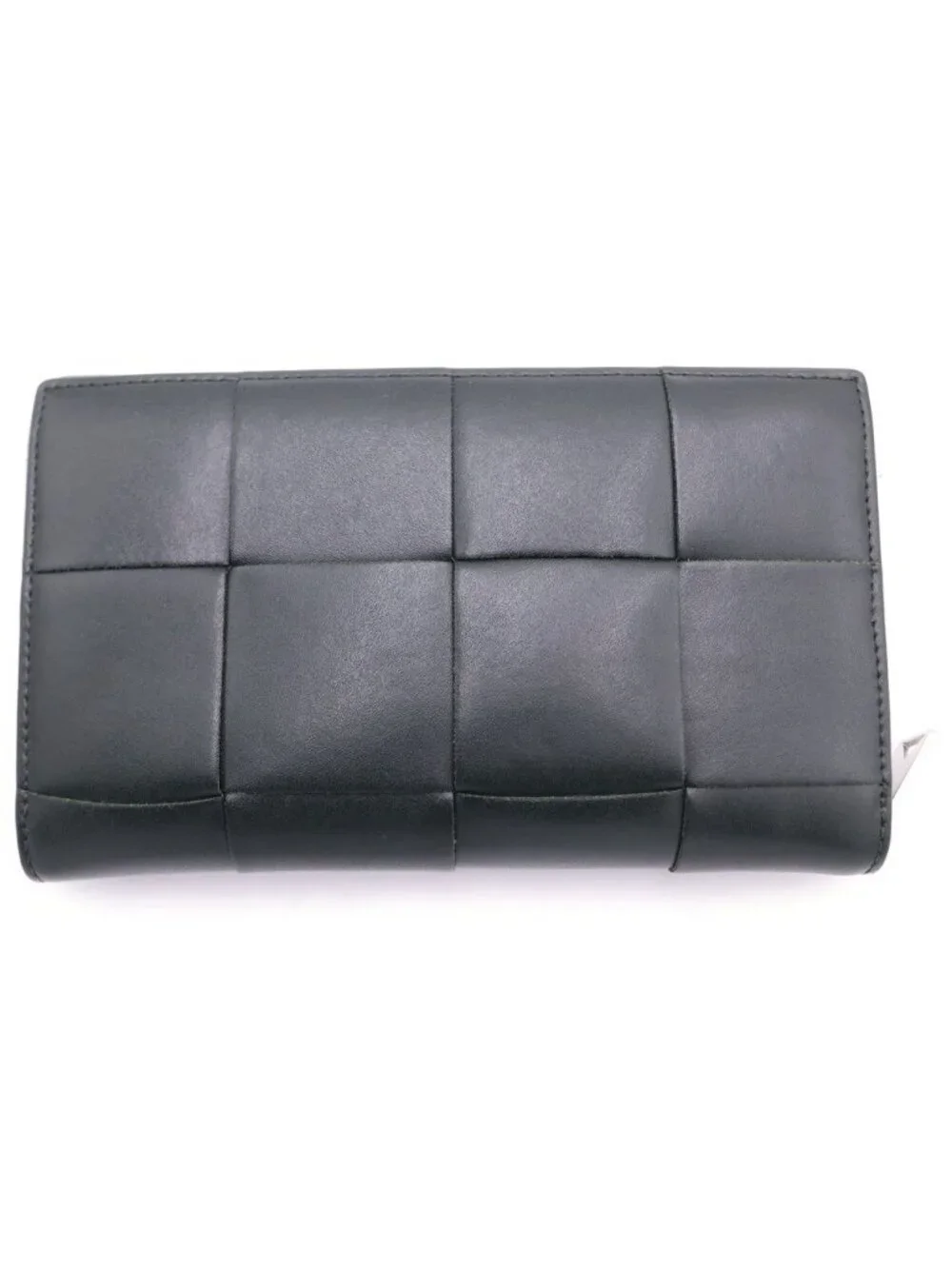 Bottega Veneta Cassette Zip Around Wallet Leather Dark Green